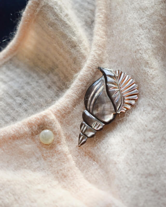 1940's French Shell Brooch
