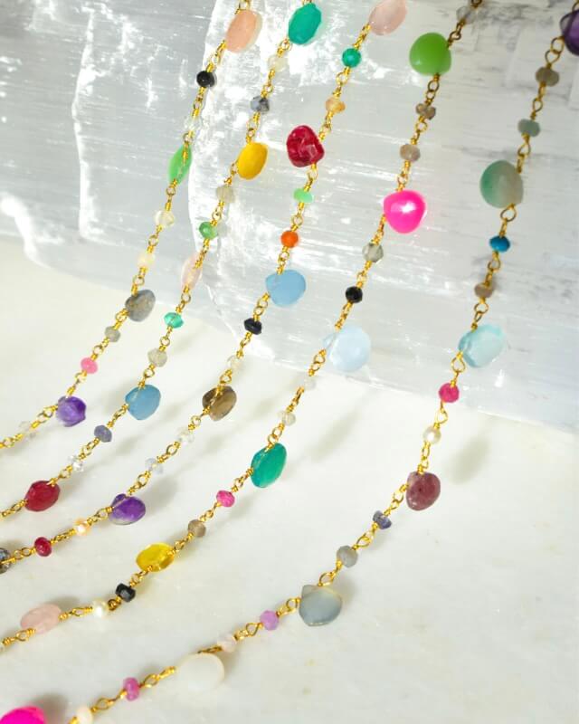 Coloré Gemstone Strand Necklace