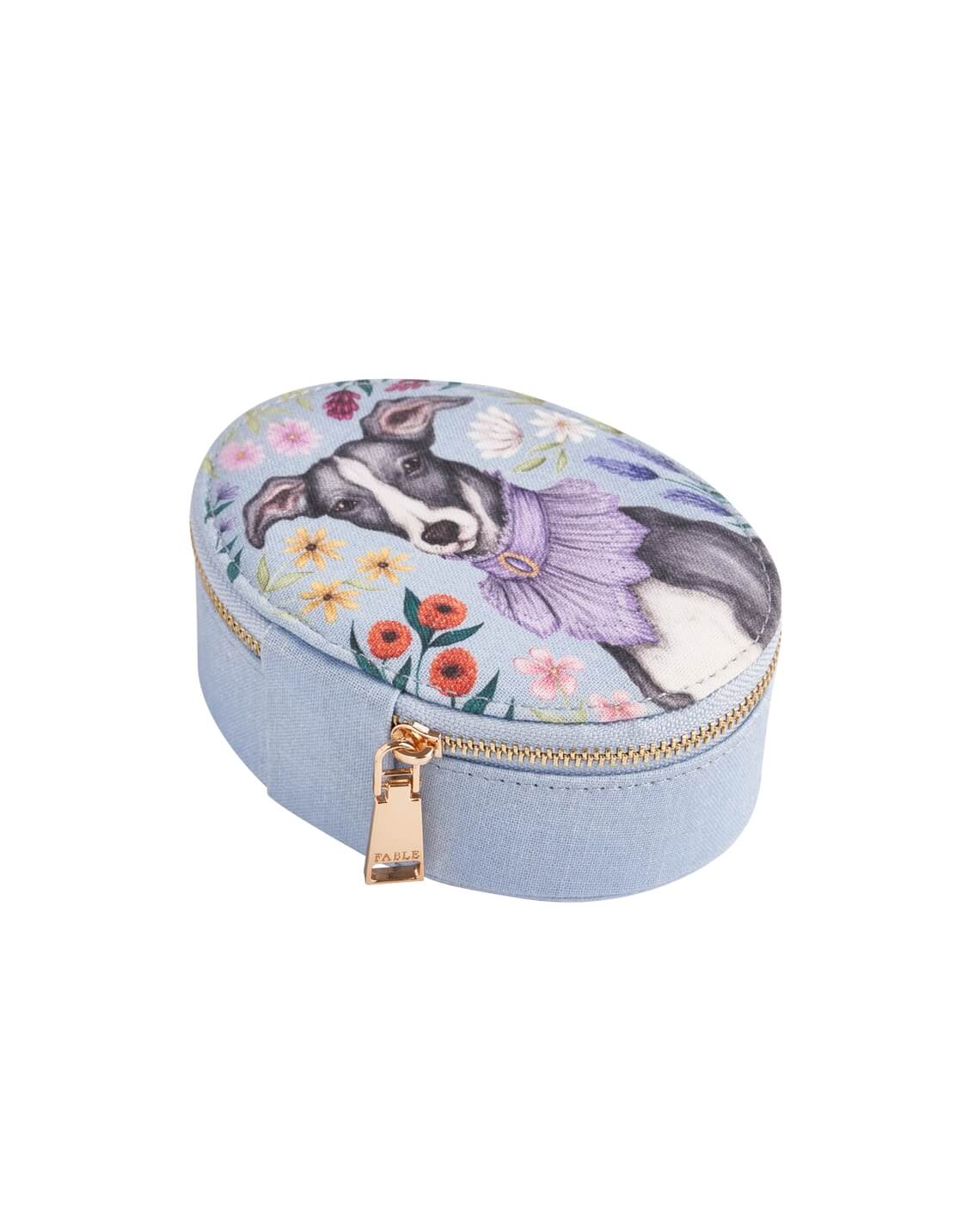 Fable Whippet Oval Jewelry Box