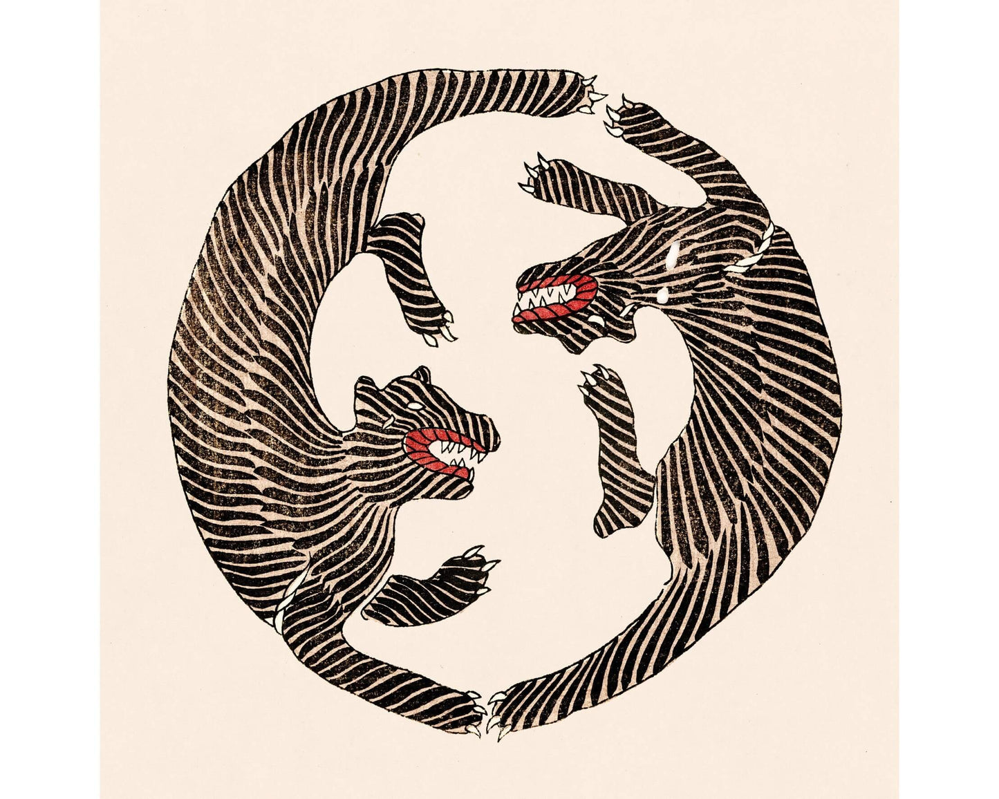 A Circle of Tigers Art Print