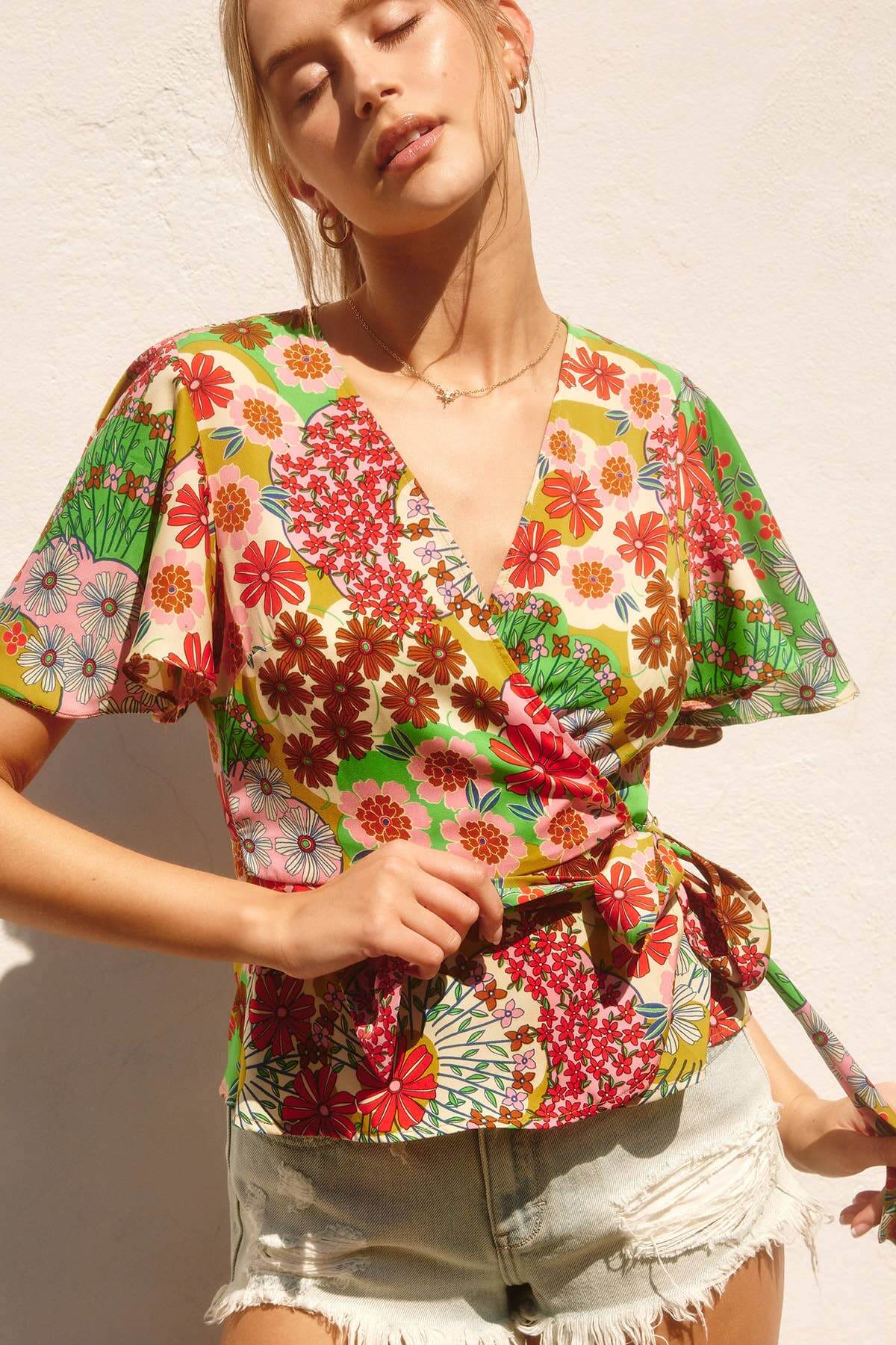 Origami Wrap Blouse