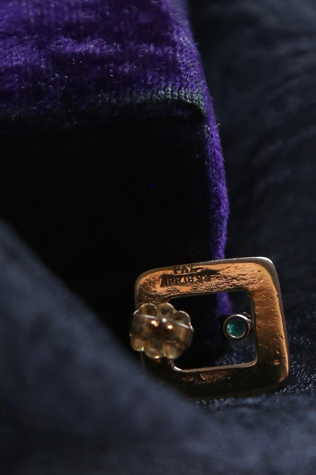 1893 14KT Gold and Emerald Studs