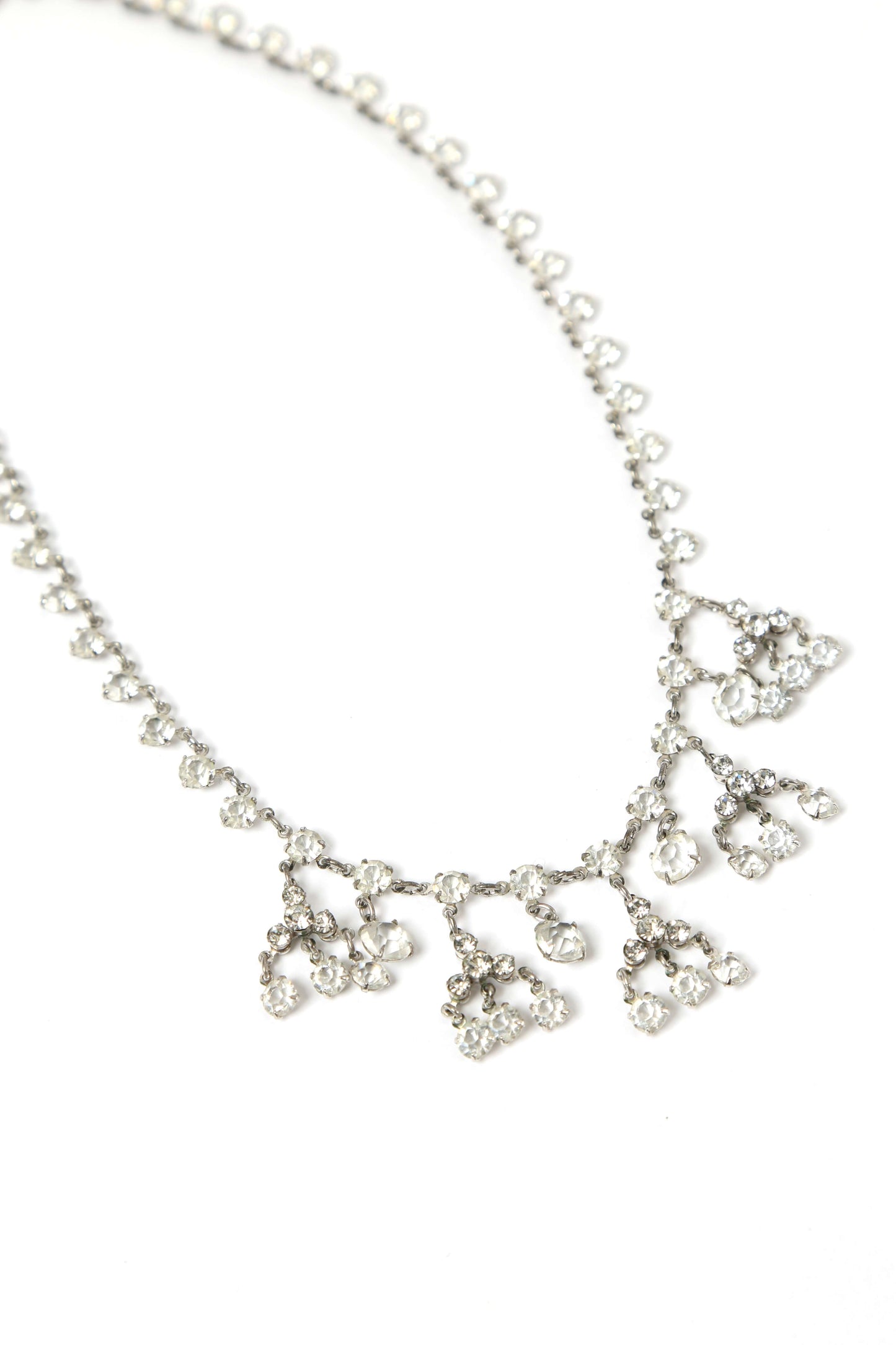 1930's Bezel Set Crystal Necklace