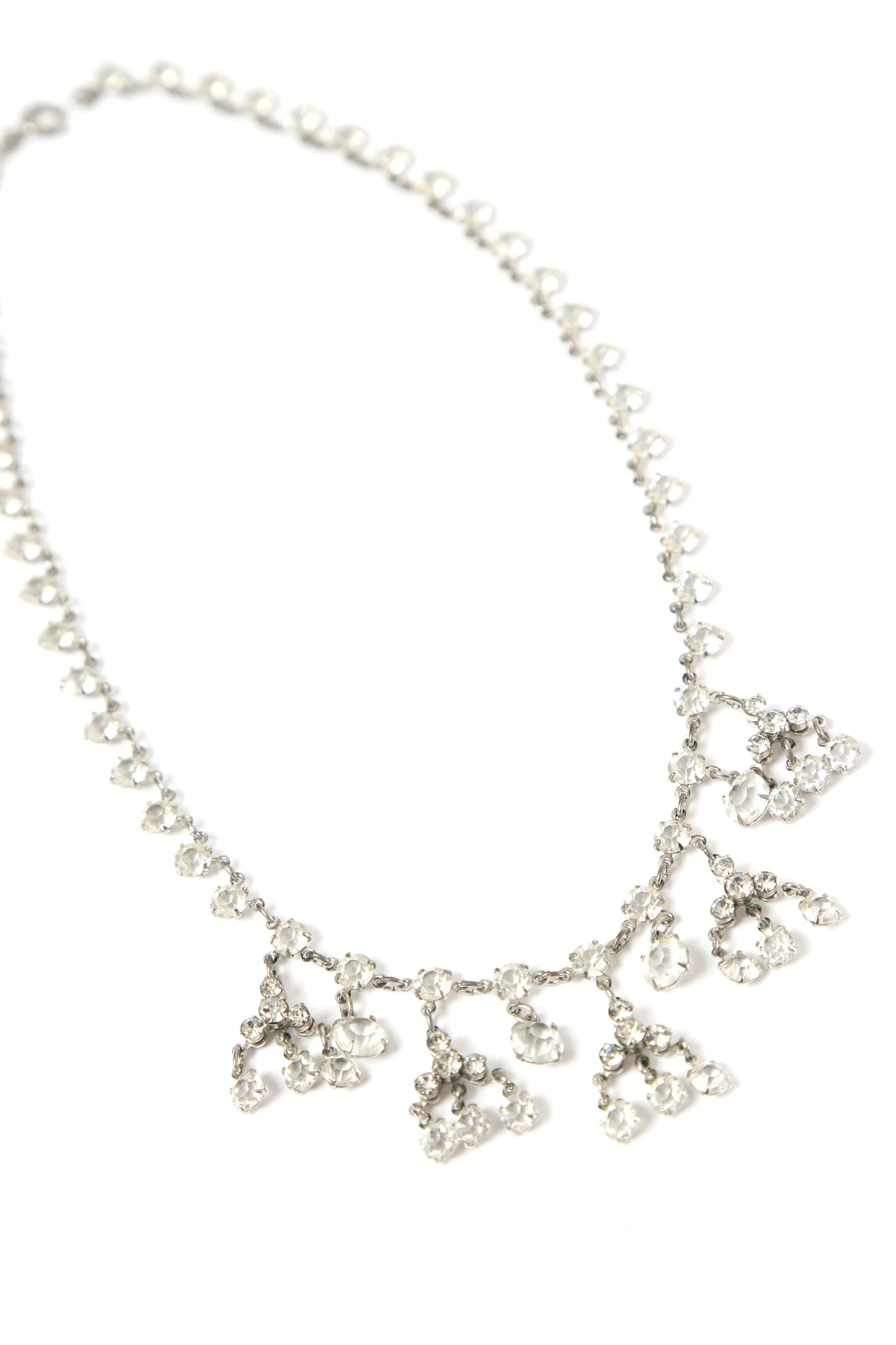 1930's Bezel Set Crystal Necklace