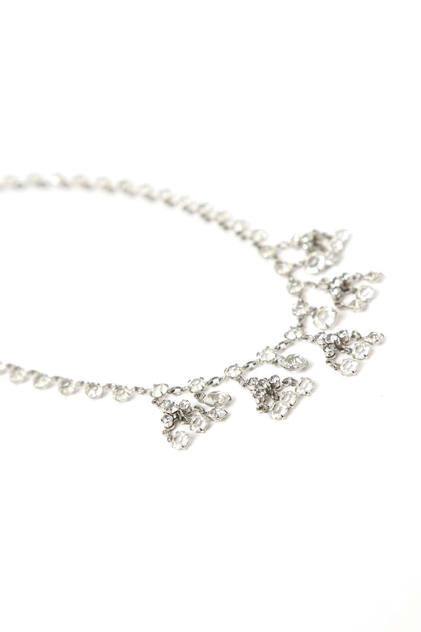 1930's Bezel Set Crystal Necklace