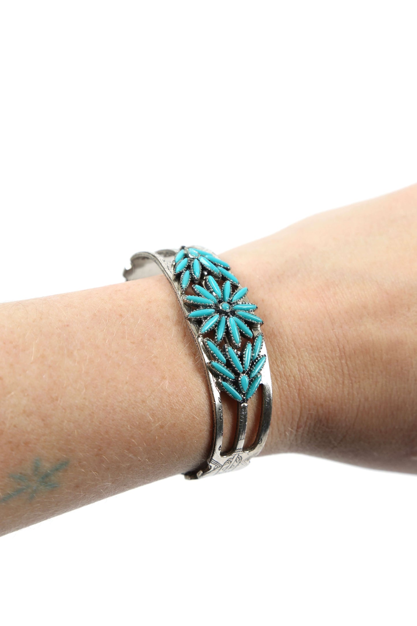 1970's Faux Turquoise Cuff Bracelet