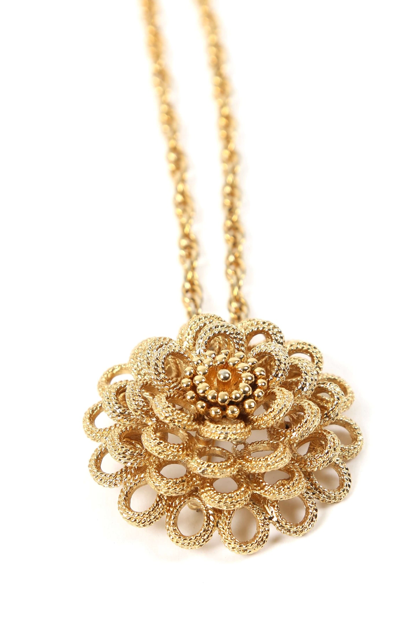 1980's Monet 3D Flower Pendant