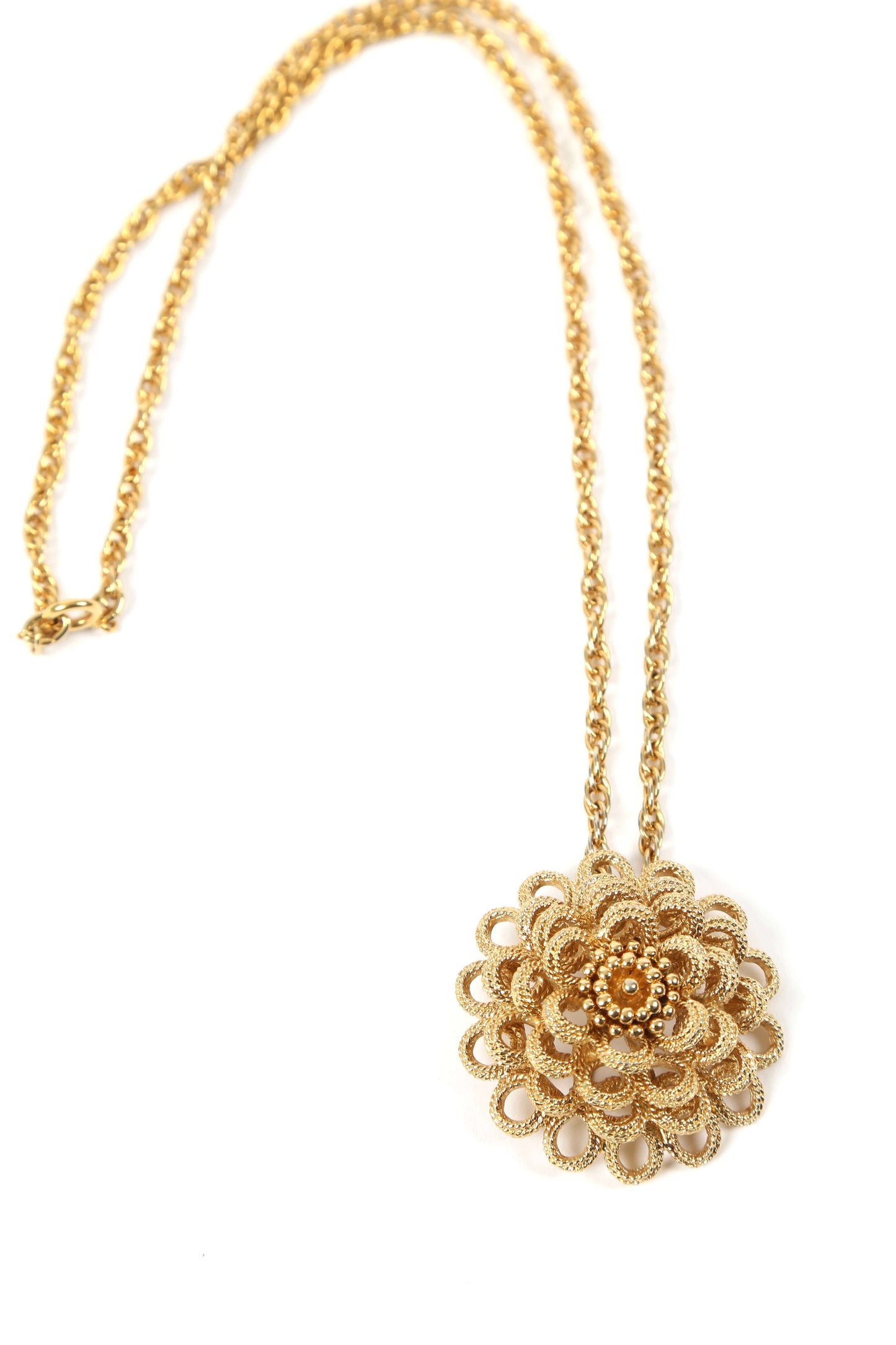 1980's Monet 3D Flower Pendant