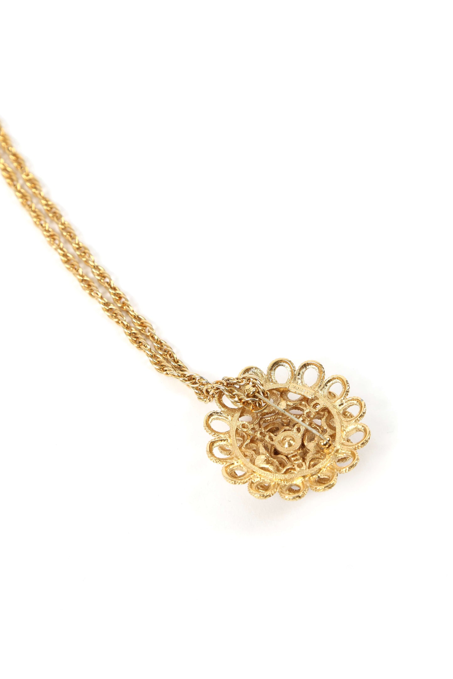 1980's Monet 3D Flower Pendant