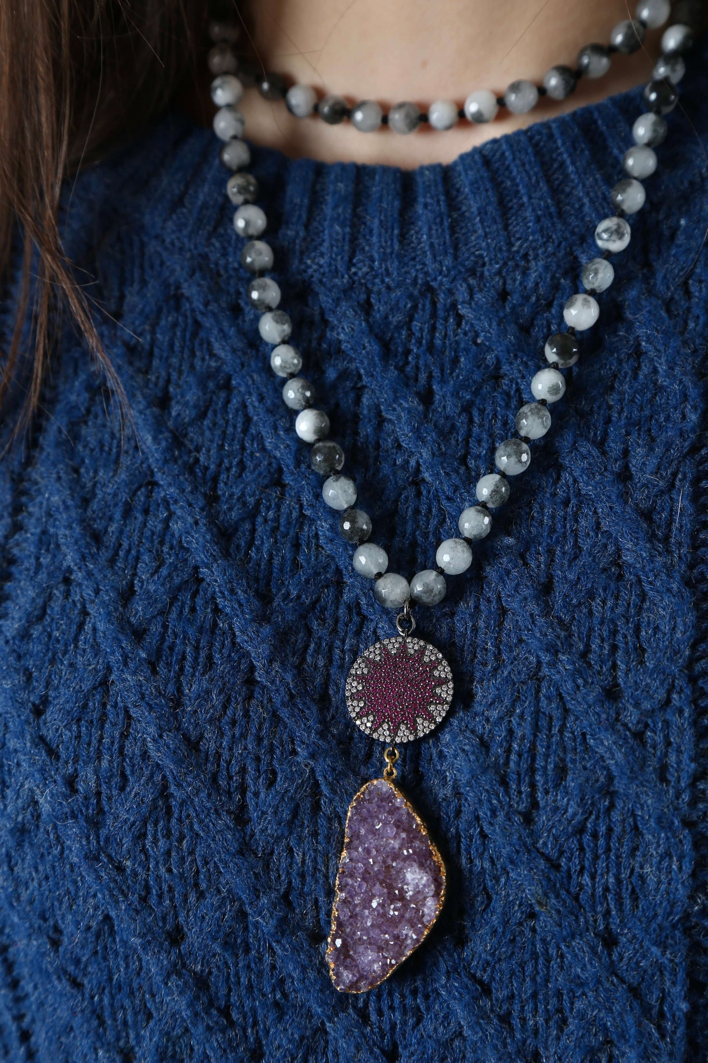 Amethyst Starburst Necklace