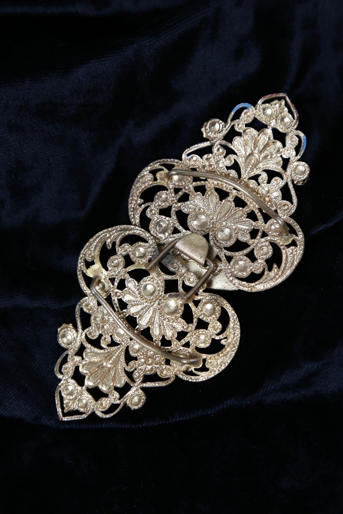 1910's Champlevé Holiday Sash Buckle