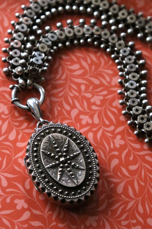 1876 North Star Birmingham Sterling Locket