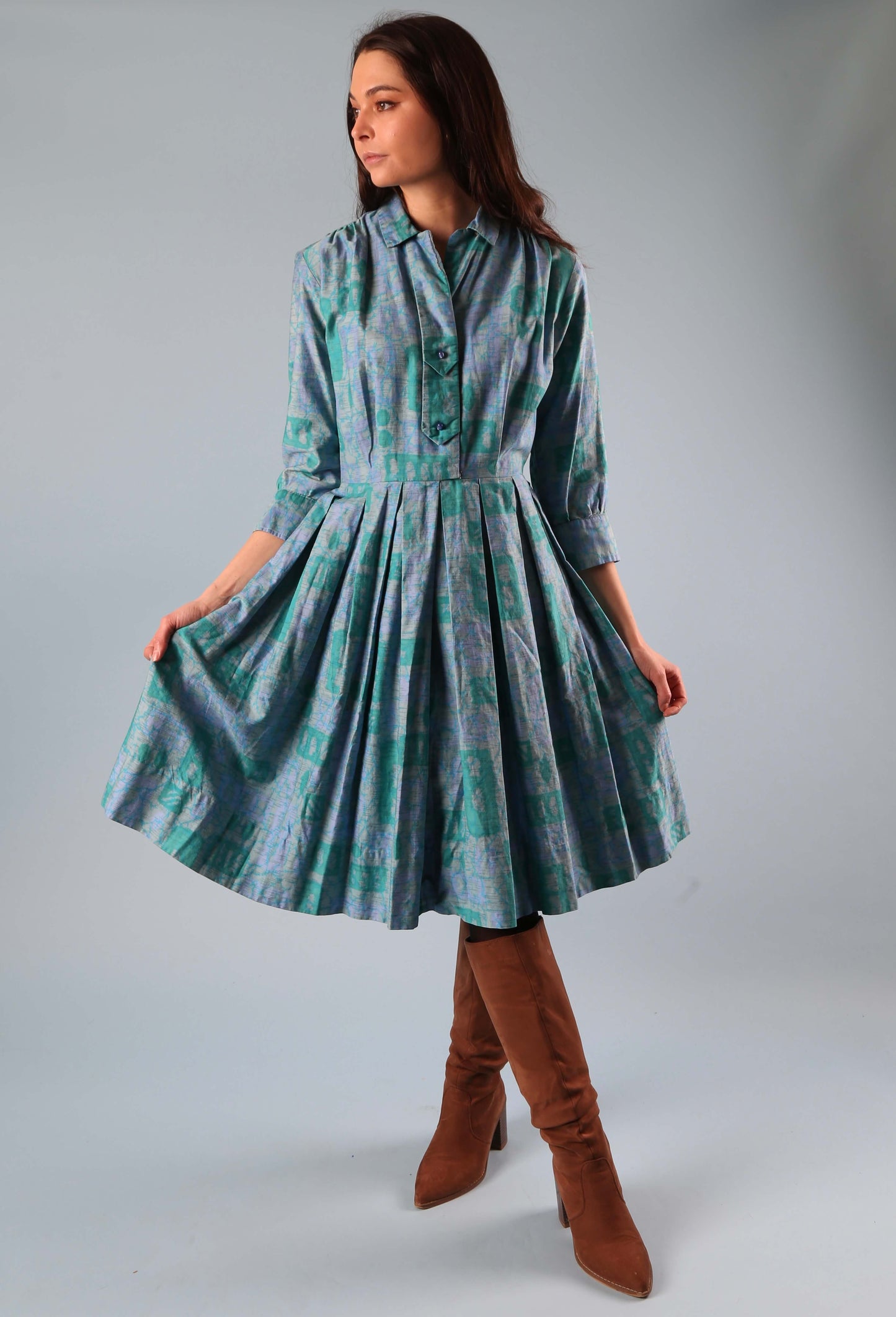 1950's Oceanic Shirt Dress