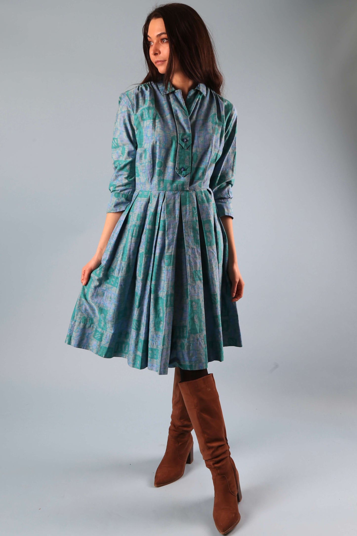 1950's Oceanic Shirt Dress