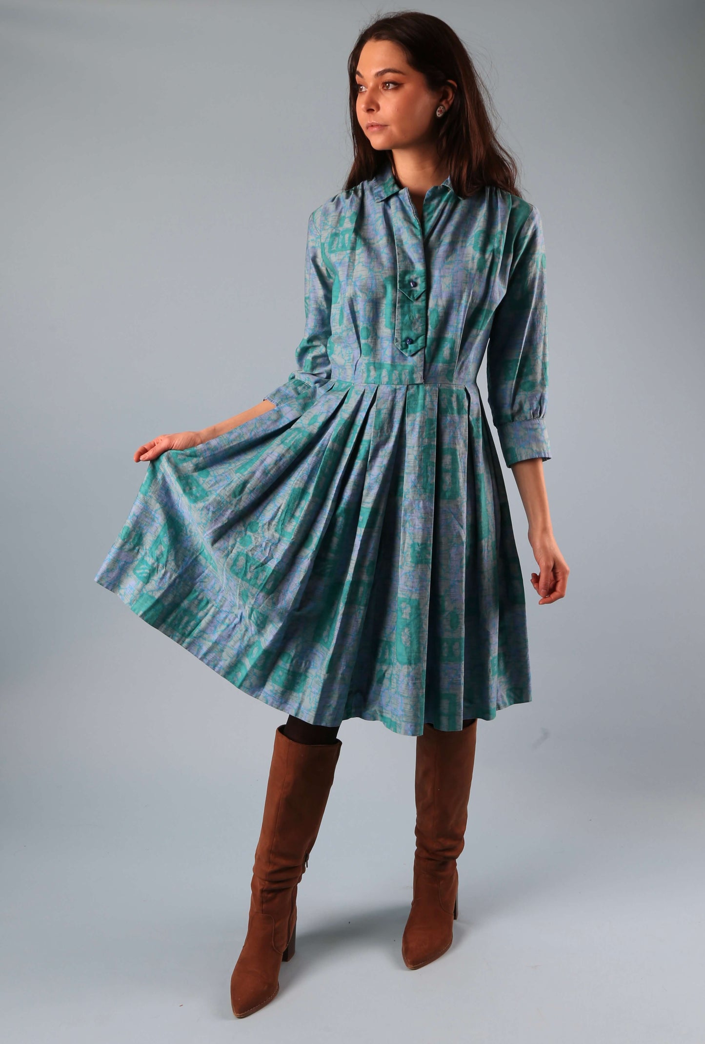 1950's Oceanic Shirt Dress
