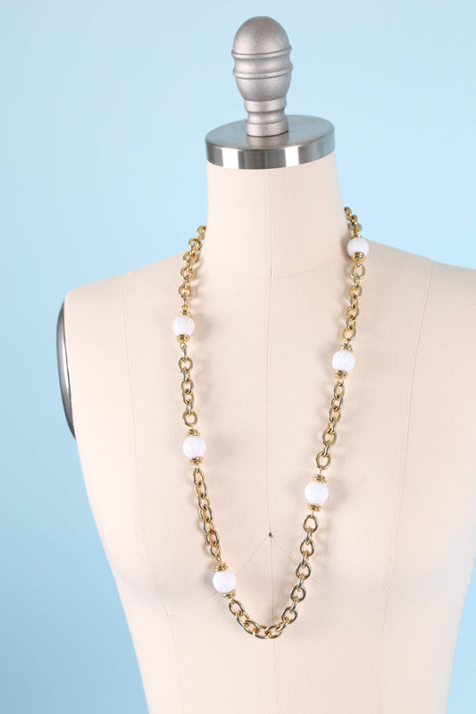 1980's Ivory Bauble Necklace