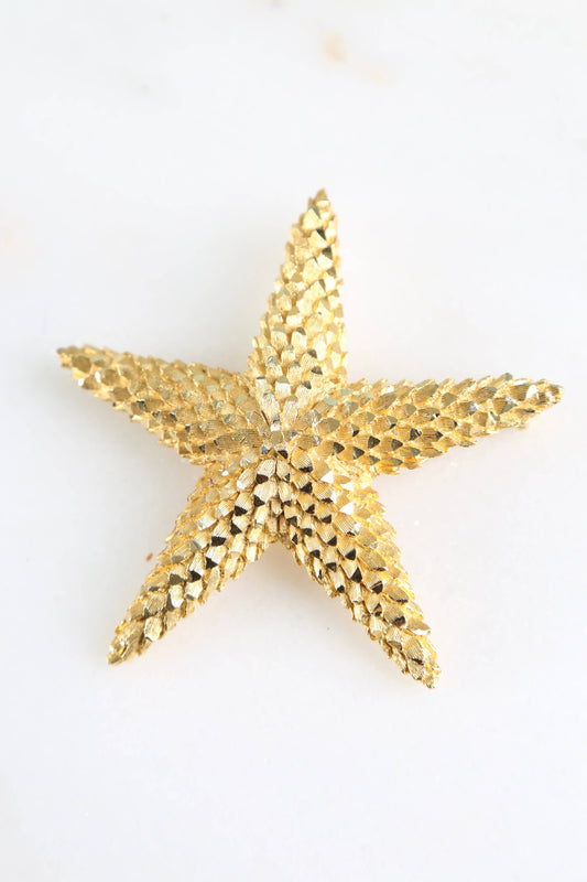 1970's Golden Starfish Brooch/Pendant