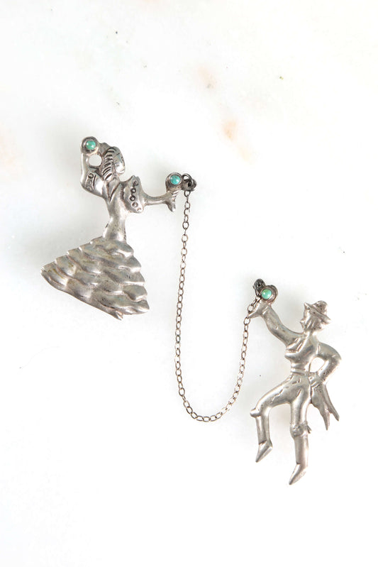 1940's Mexican Sterling Dancer Pins