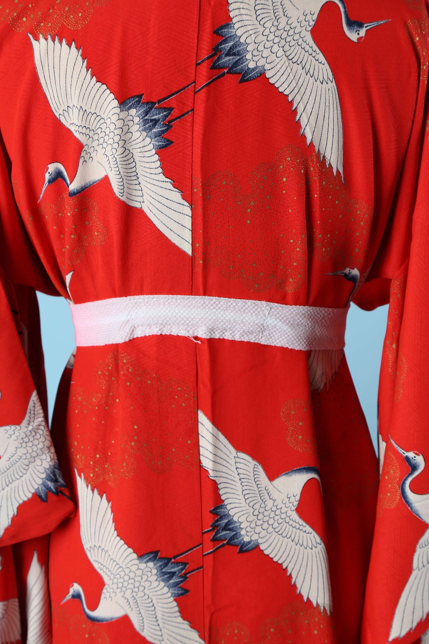 1950's Crimson Crane Kimono