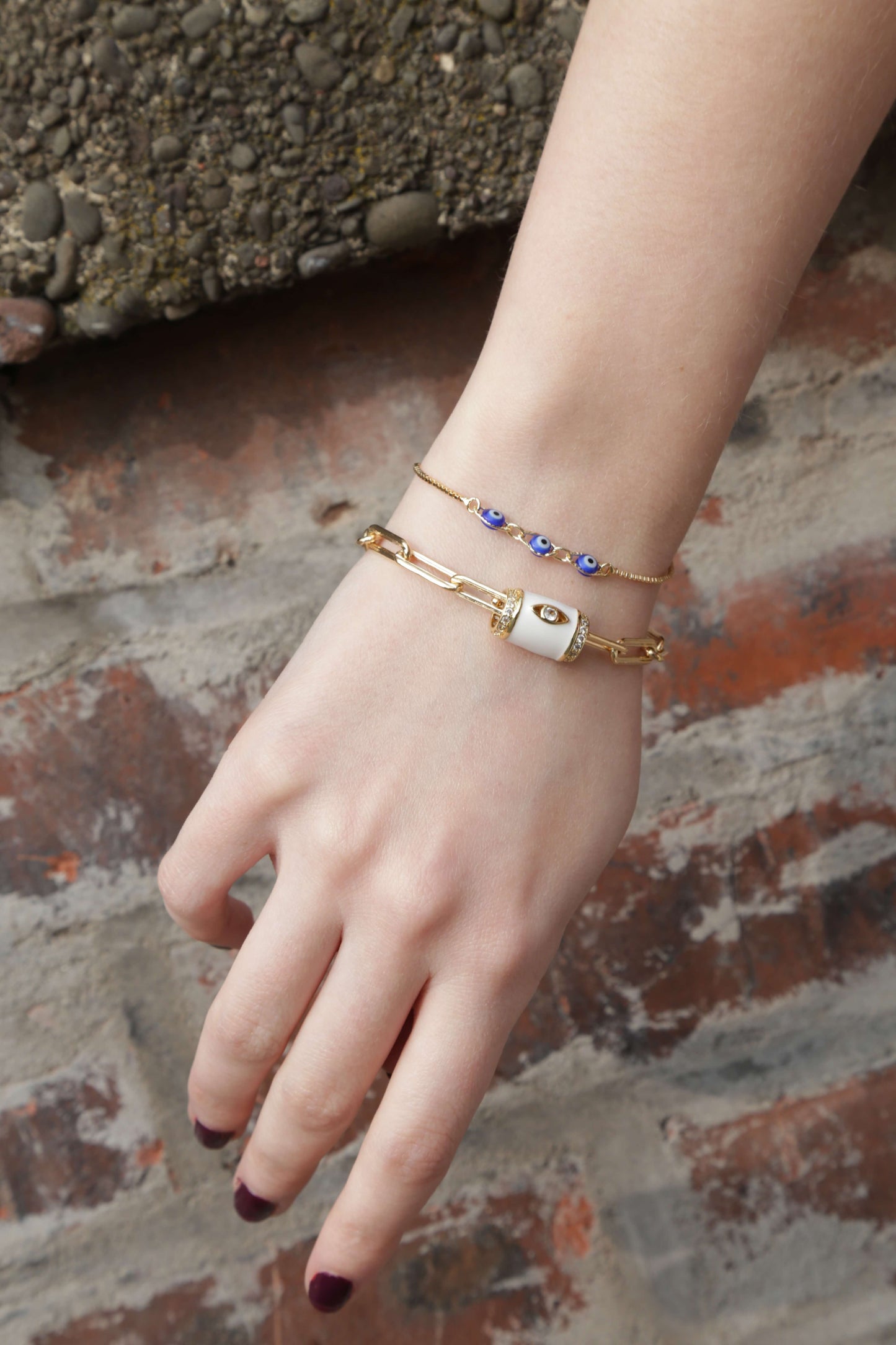Enamel Eye Bracelet
