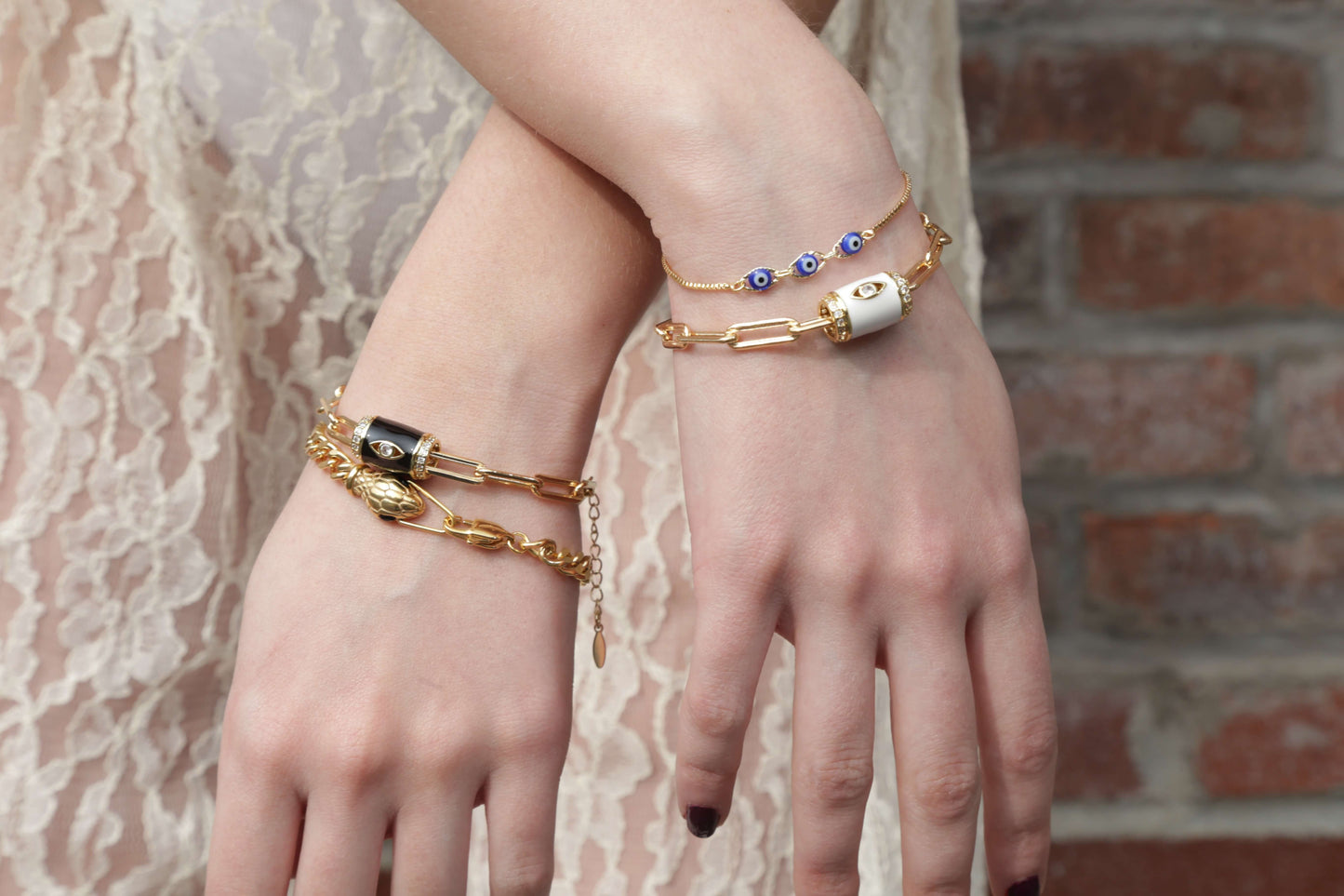 Enamel Eye Bracelet