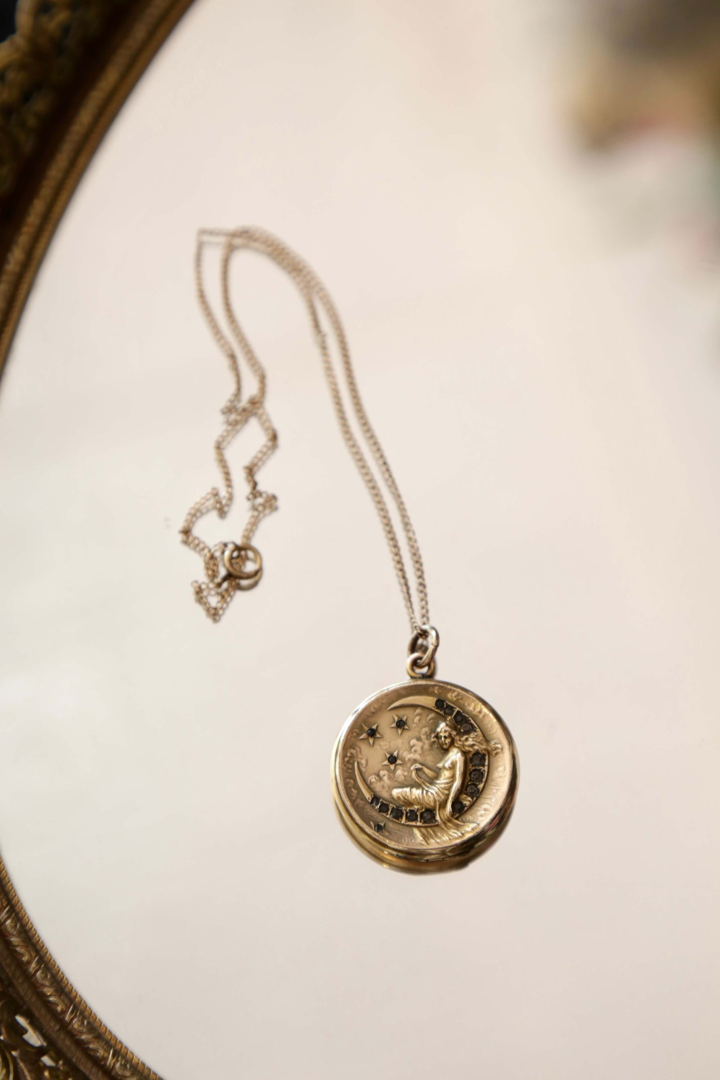 1900's Lady in the Moon Locket
