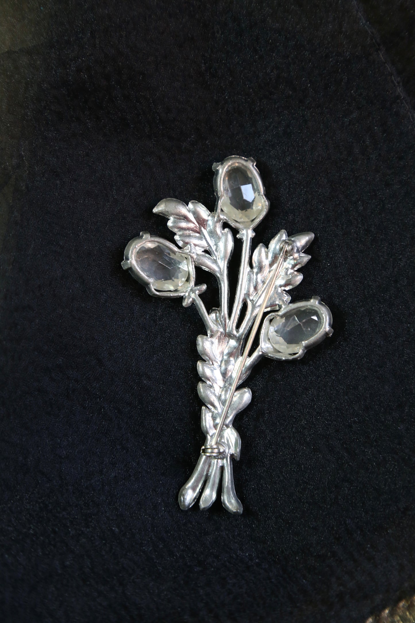 1940's Lucite and Pot Metal Brooch