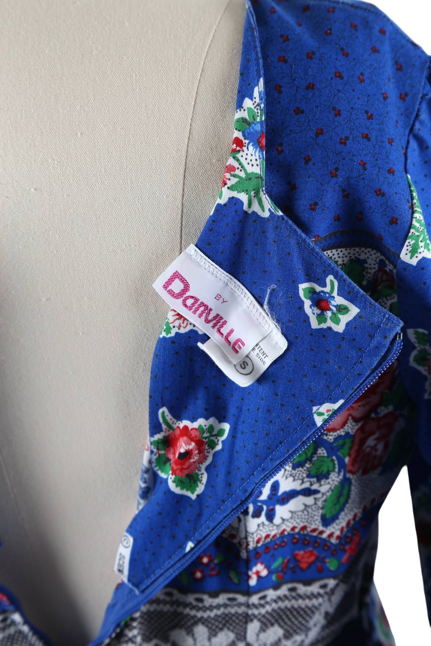 1970's Cotton Danville Floral Dress