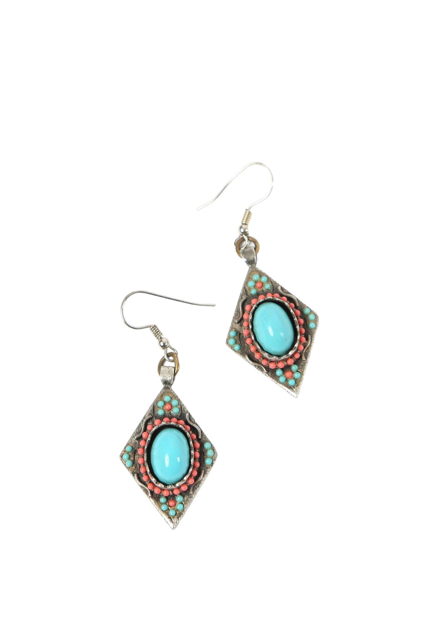 1970's Hobé Faux Turquoise Earrings