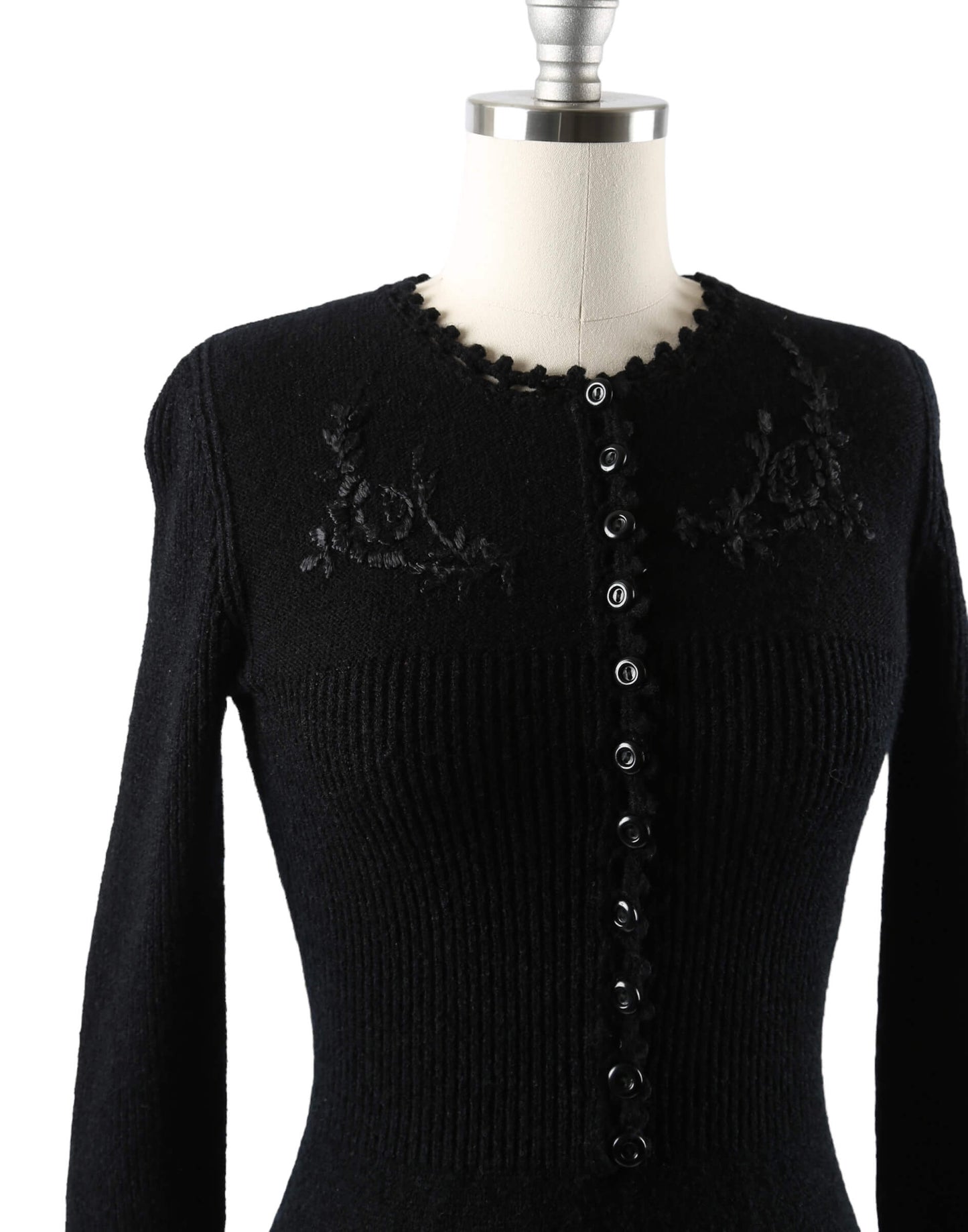 1970's International Boutique Embroidered Knit Dress