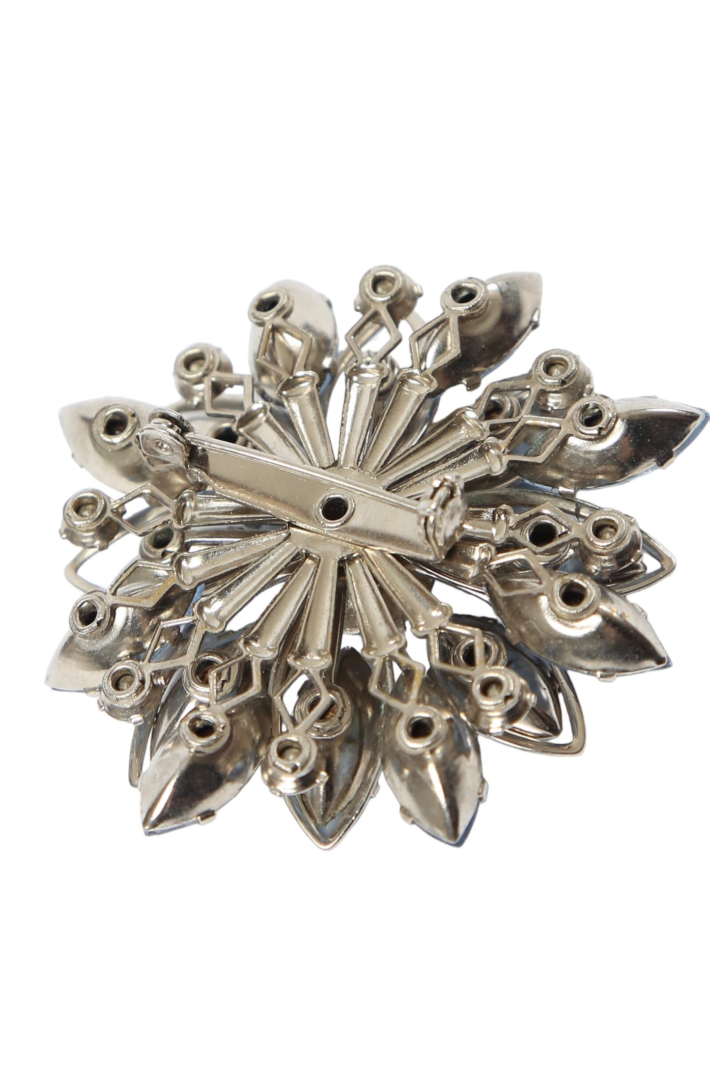 1950's French Blue Rhinestone Brooch