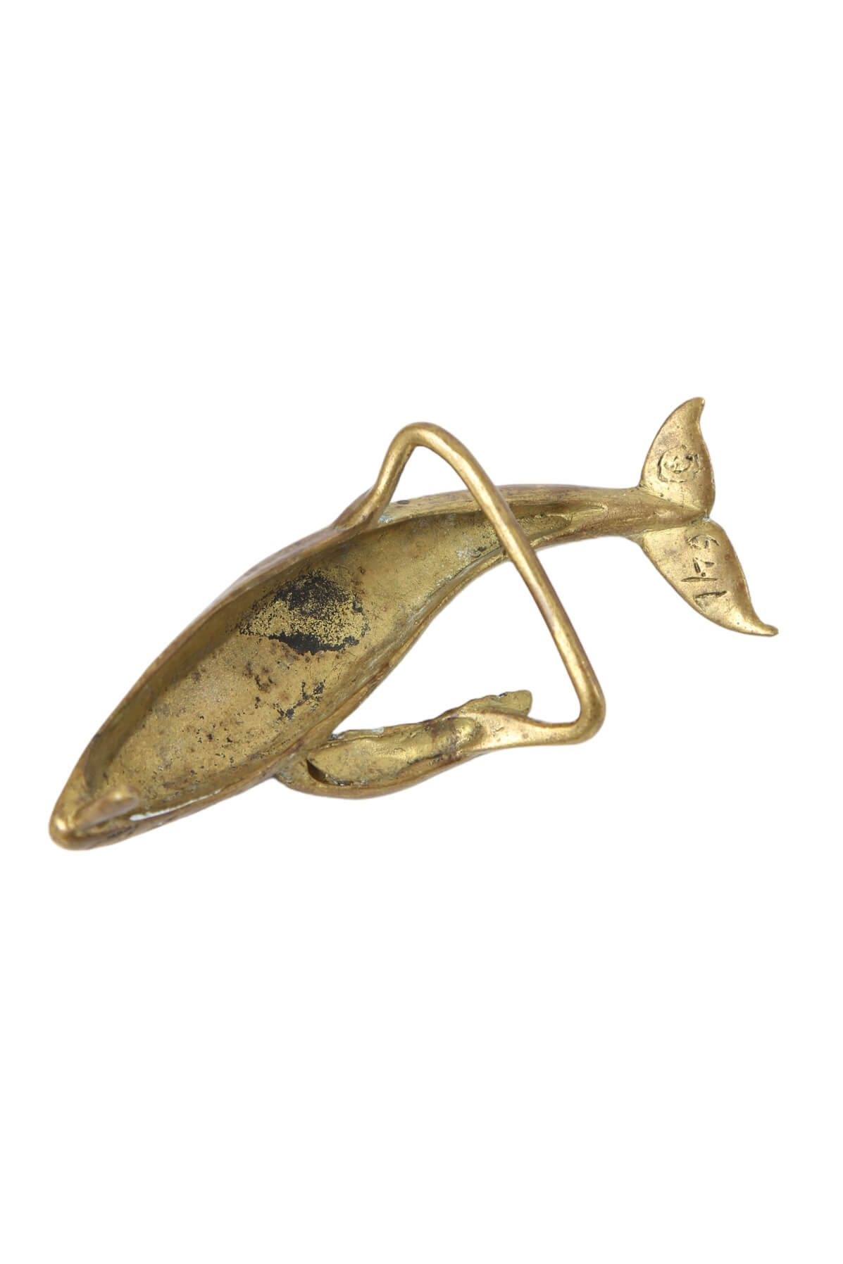 1960's Brass Whale Belt Buckle
