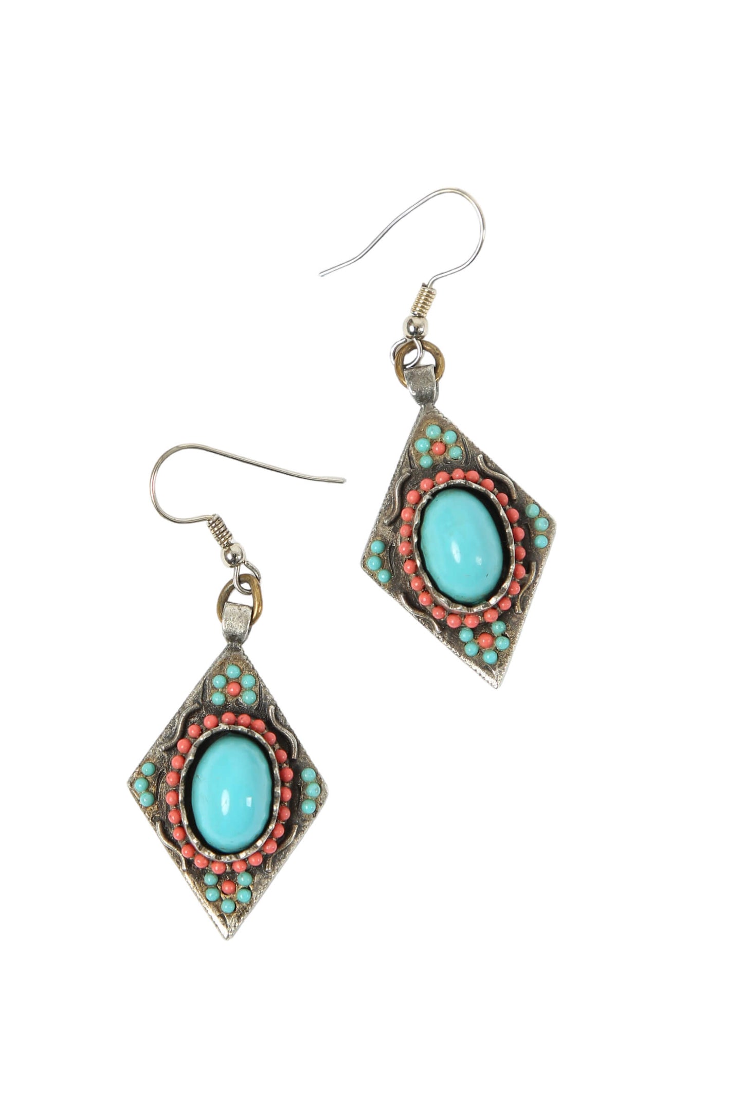 1970's Hobé Faux Turquoise Earrings