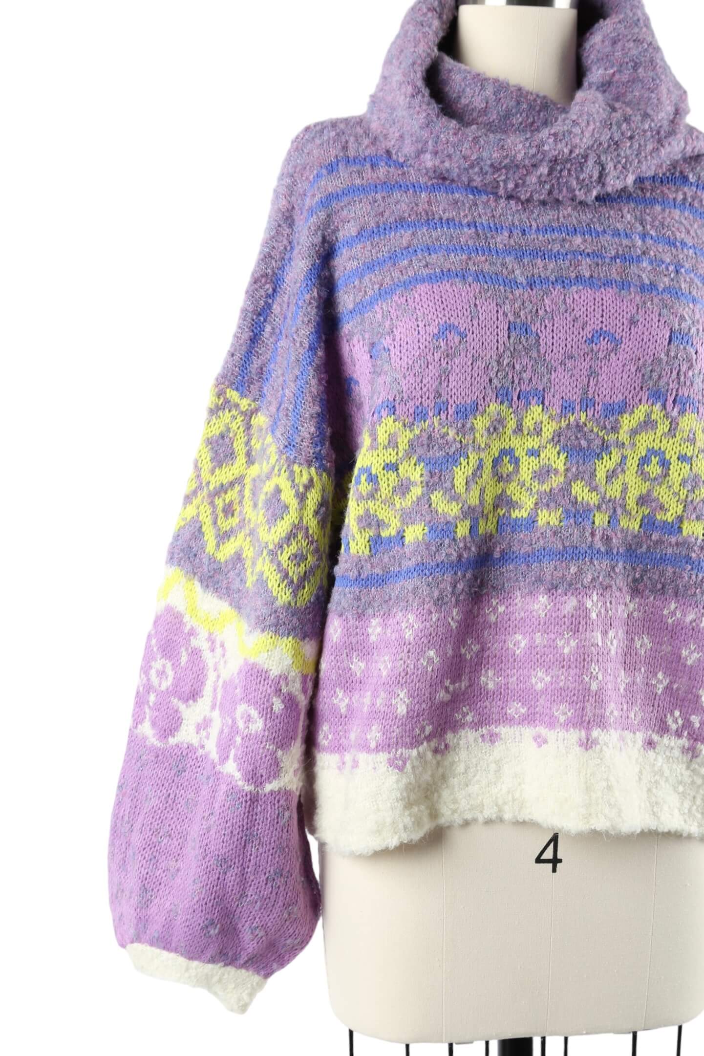 Floral Balloon Sleeve Sweater