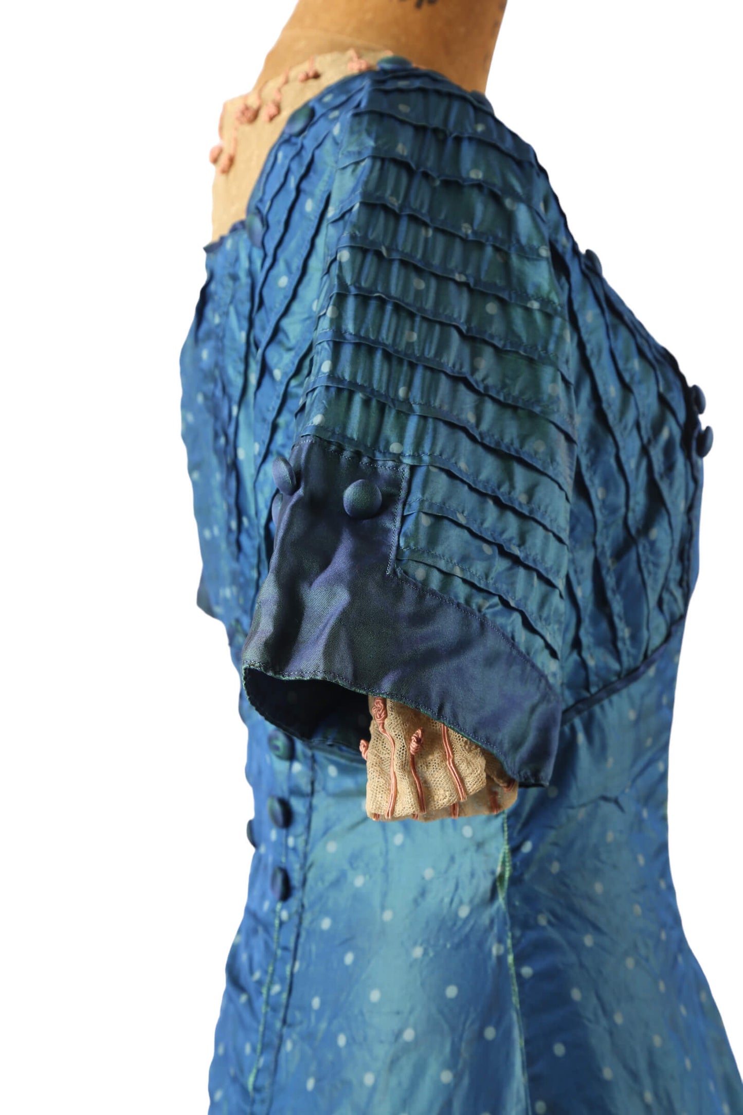 1910's Iridescent Blue Gown