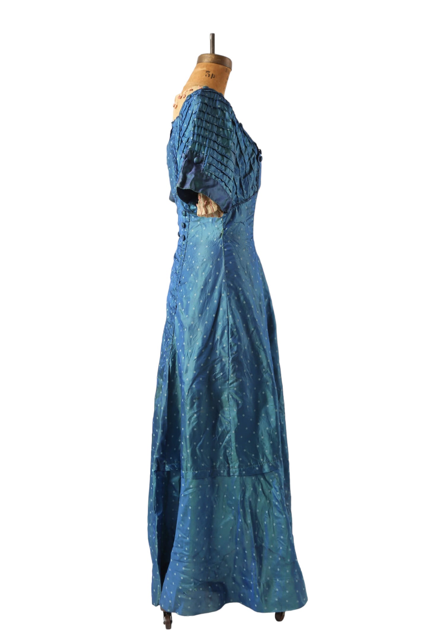 1910's Iridescent Blue Gown