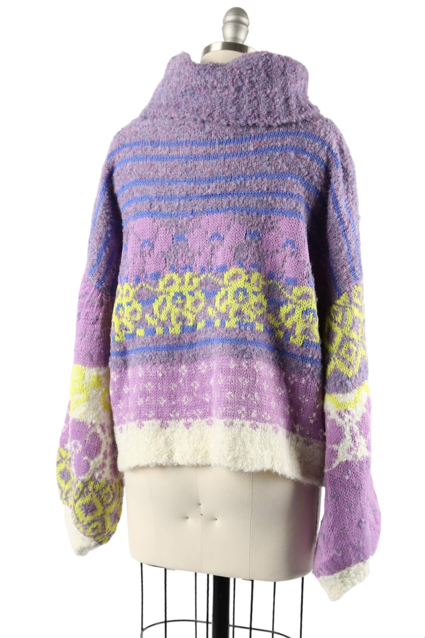 Floral Balloon Sleeve Sweater