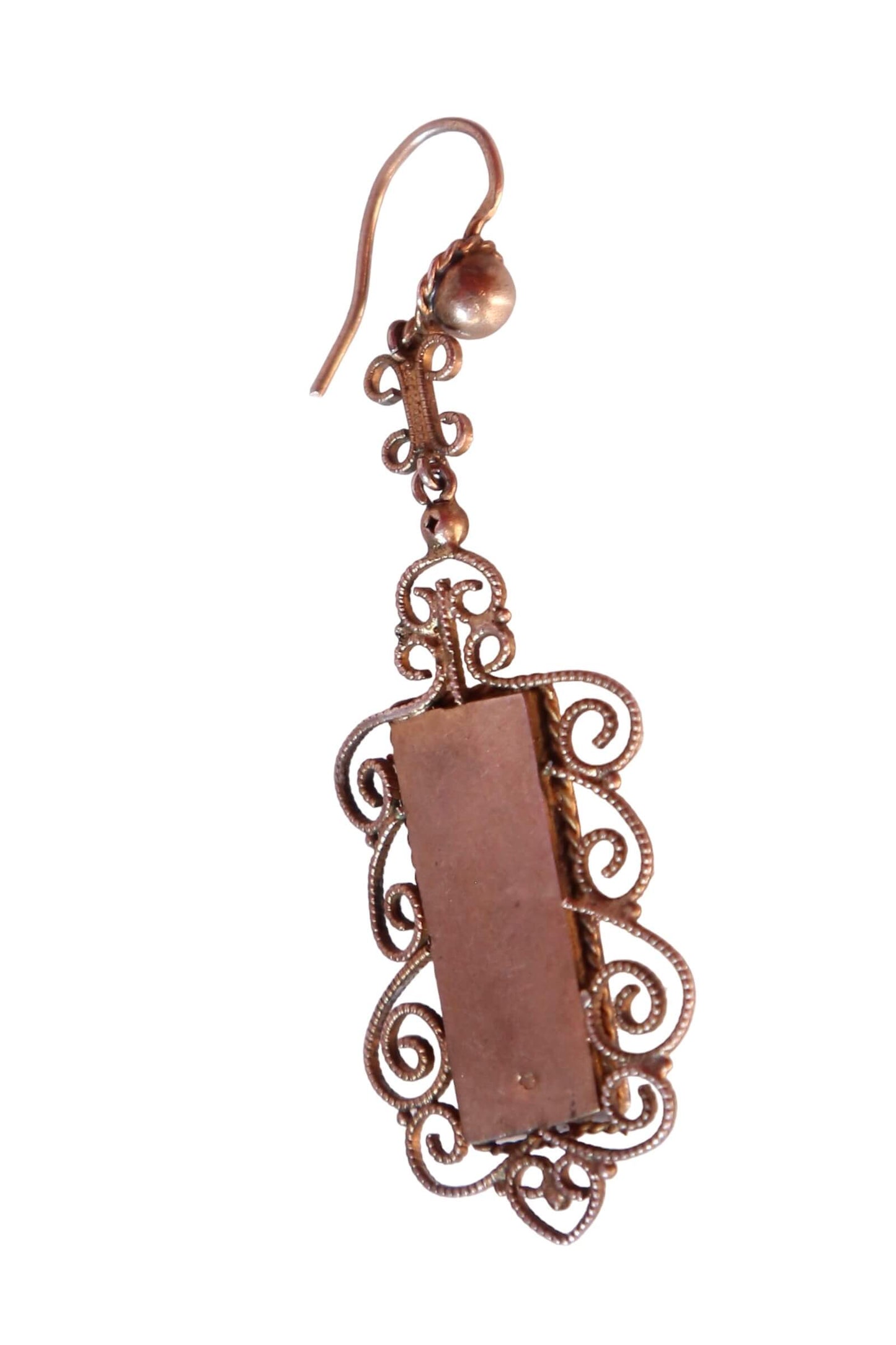 1860's Piqué Inlay Earrings RARE