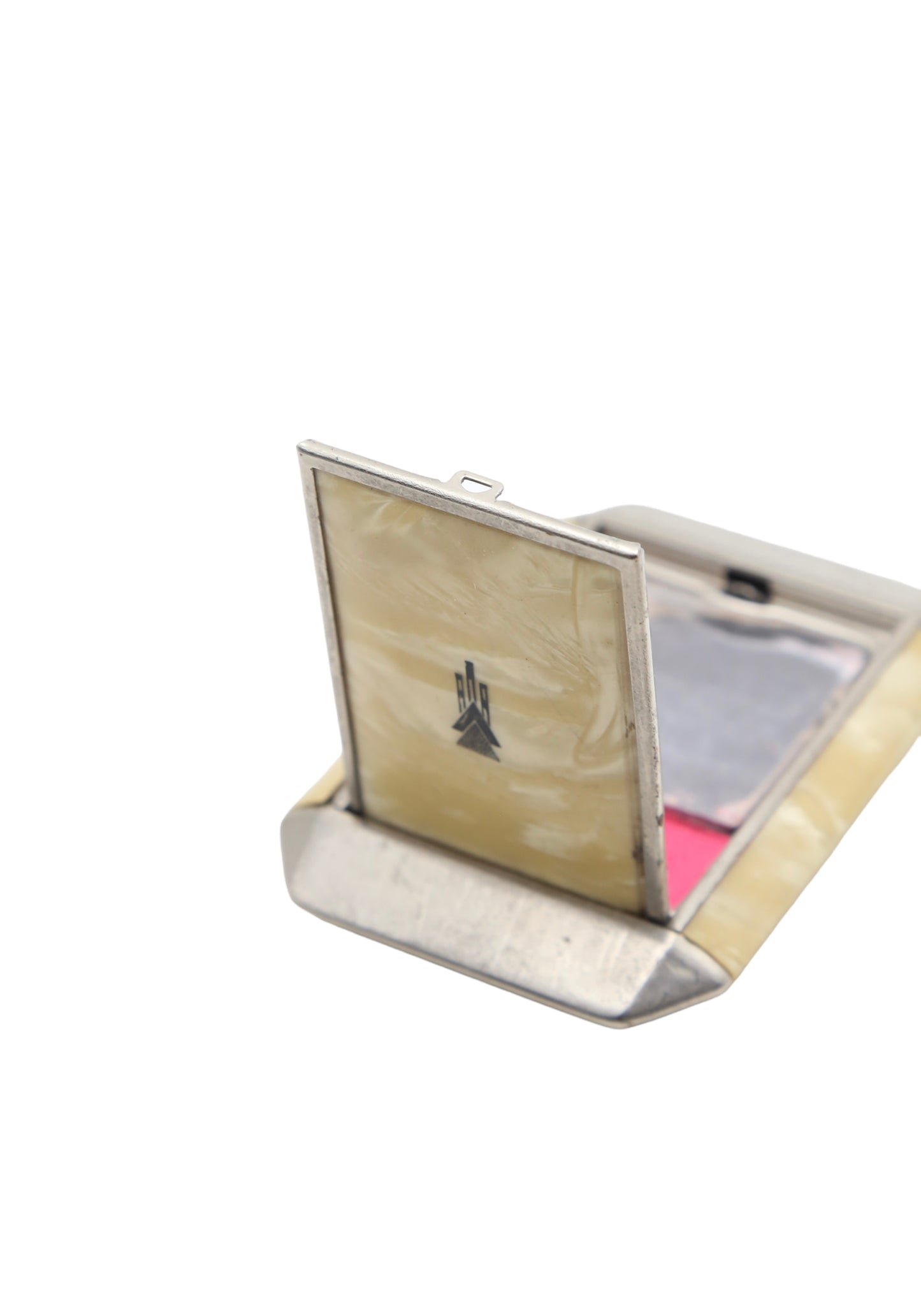 1930’s Art Deco Chrome Flip Compact
