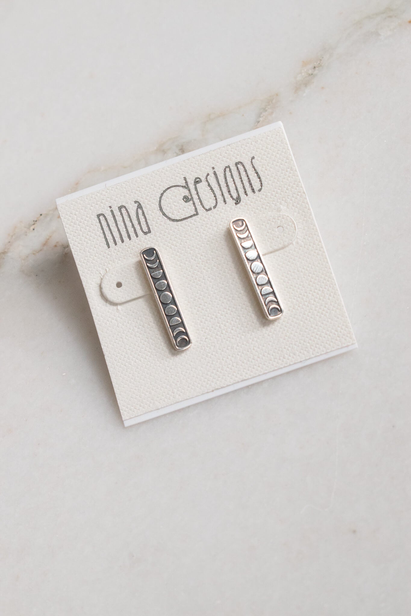 Sterling Moon Phase Studs