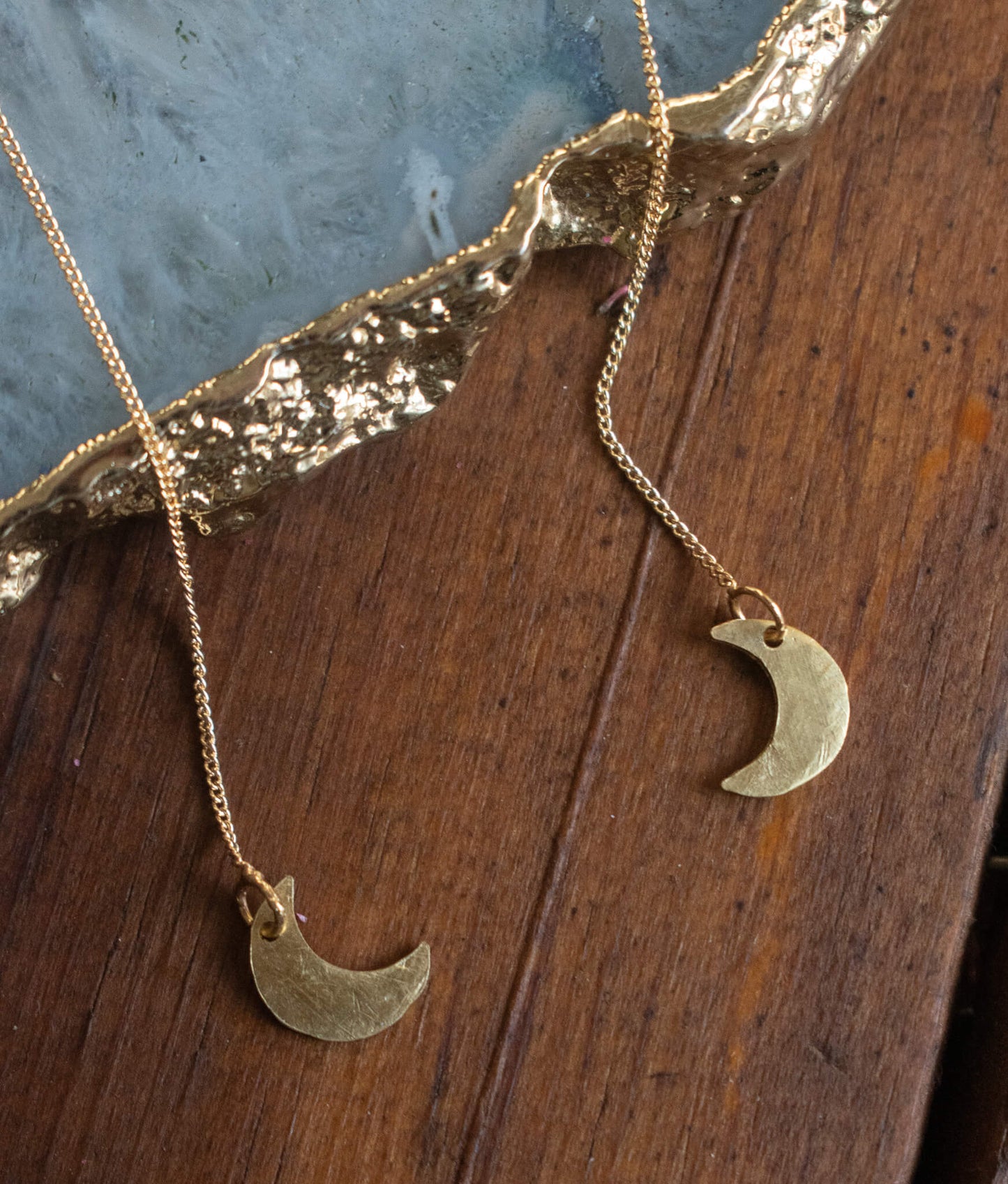 Hammered Moon Delicate Threader
