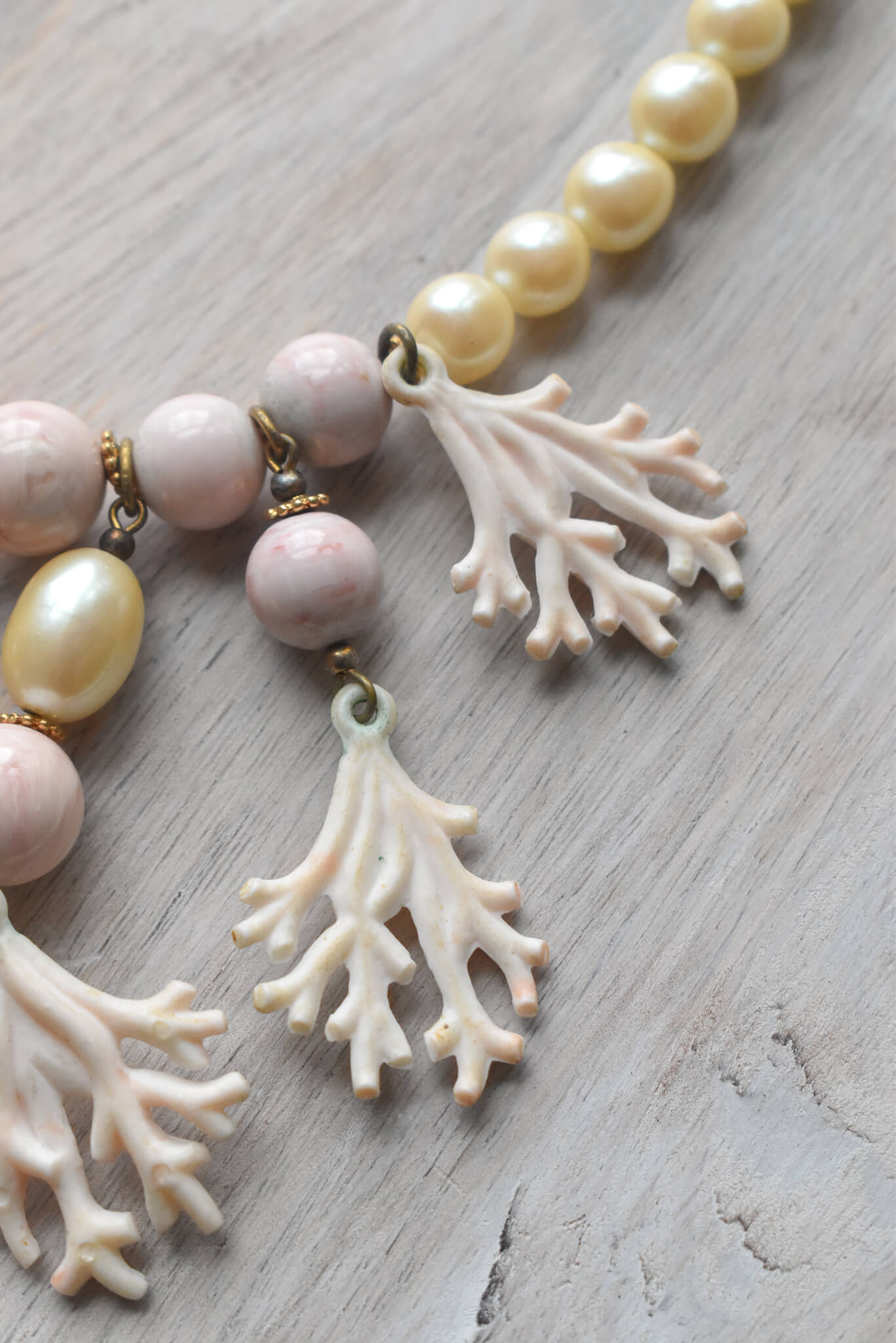 1960's Faux Coral Necklace