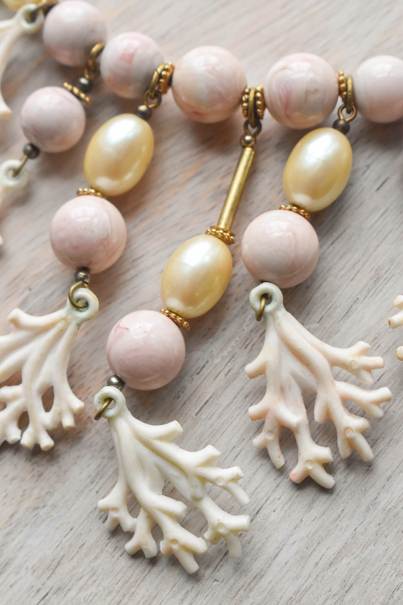 1960's Faux Coral Necklace