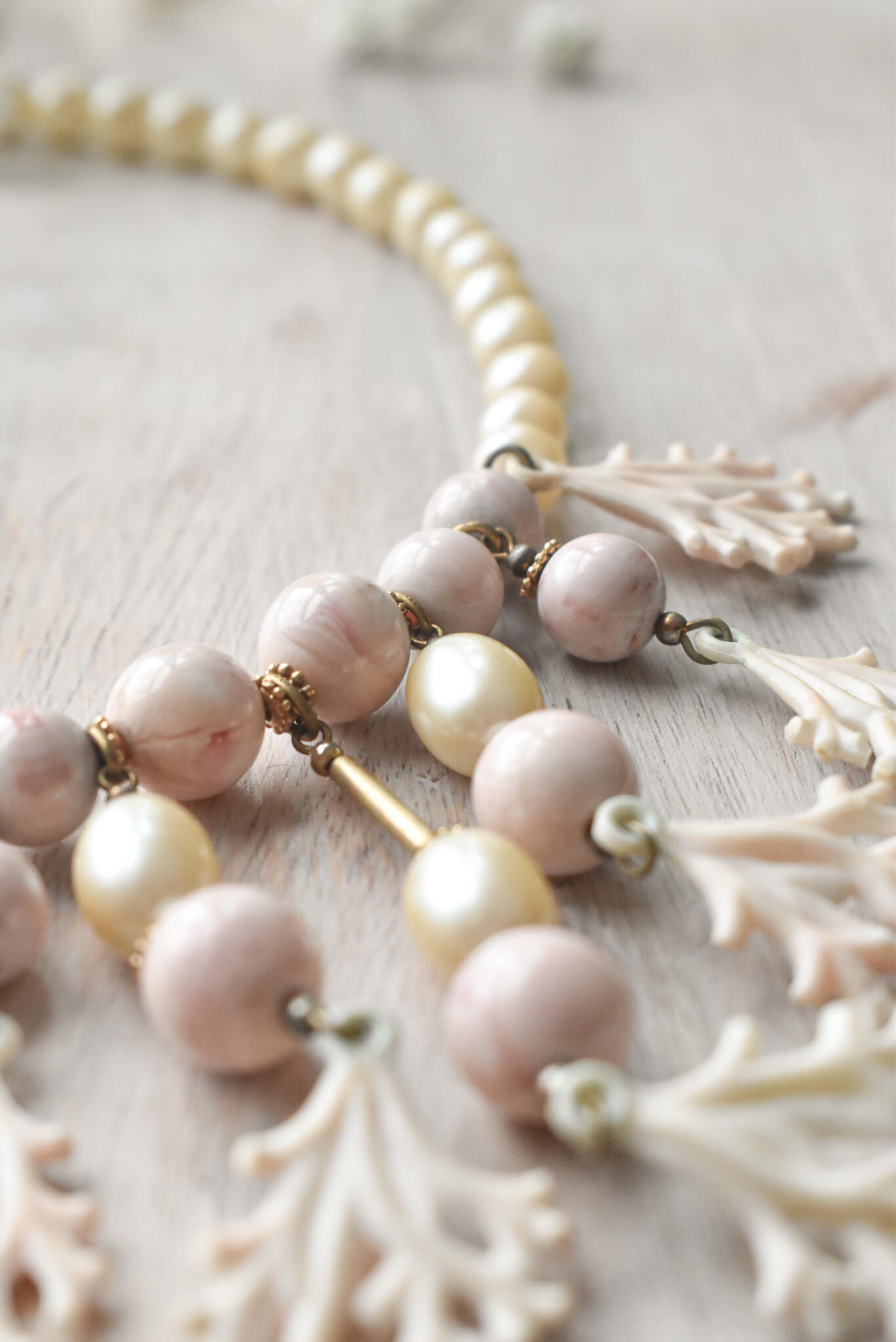 1960's Faux Coral Necklace