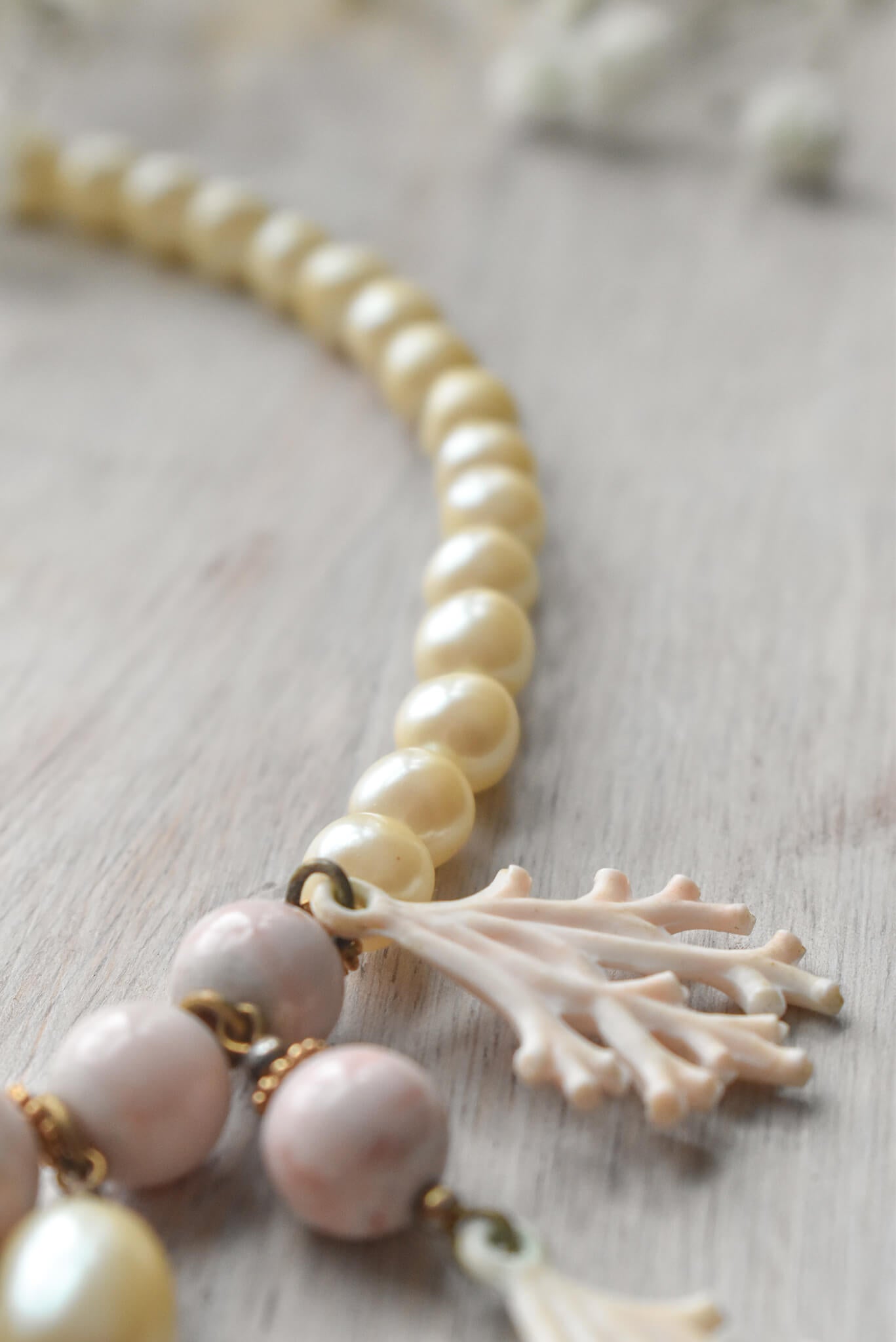 1960's Faux Coral Necklace