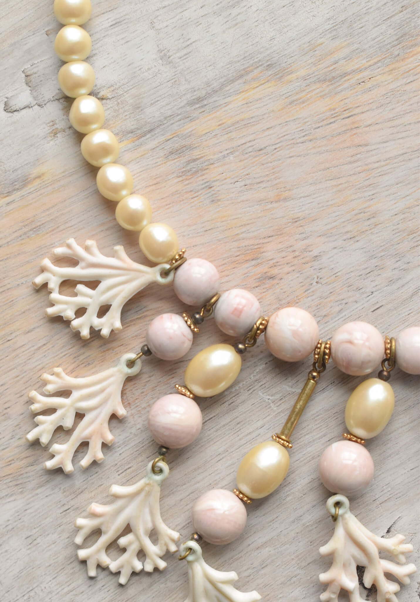 1960's Faux Coral Necklace