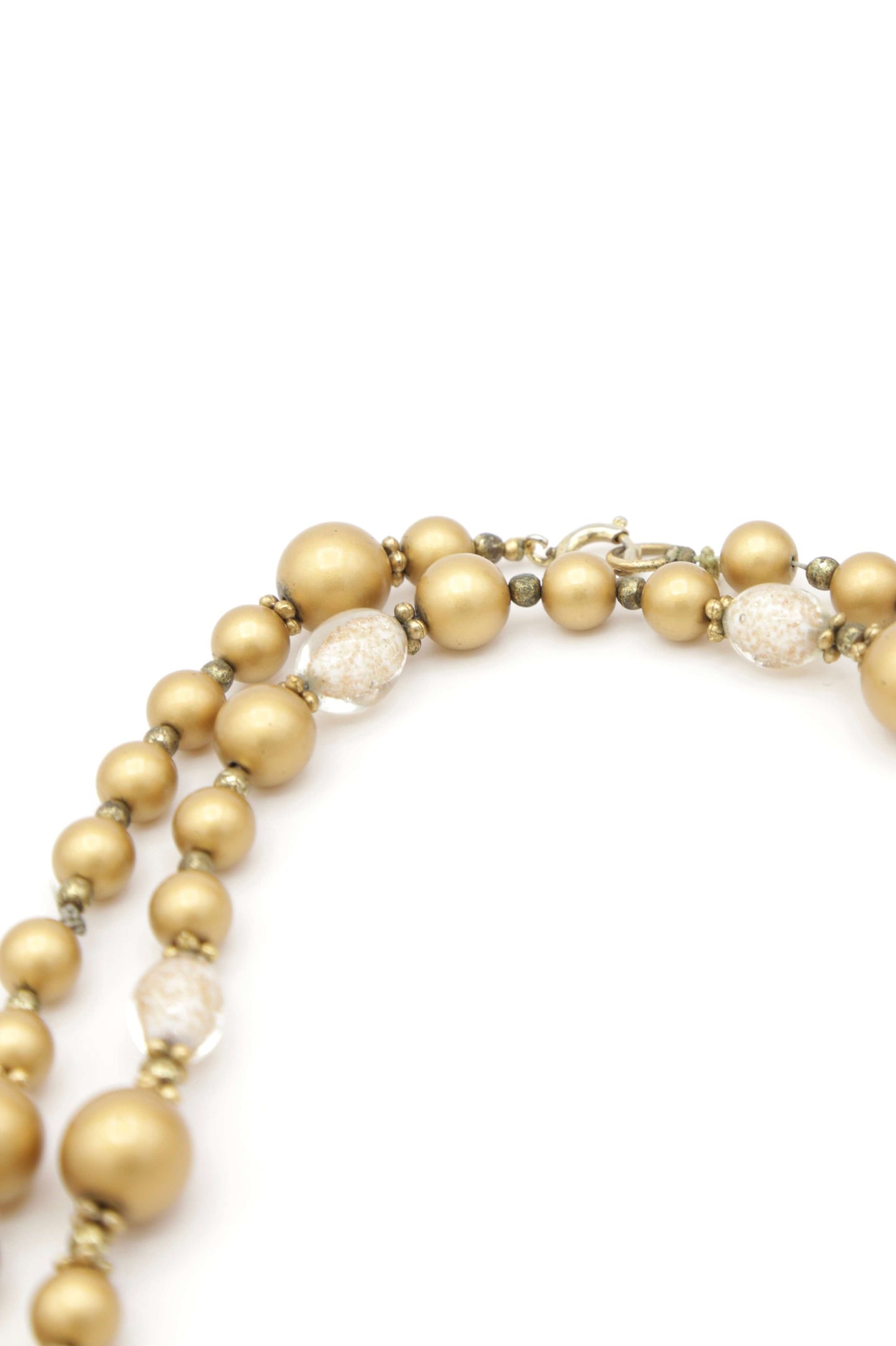 1950s Golden Opera Length Necklace