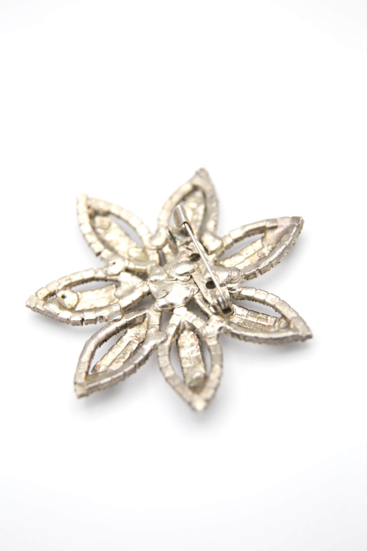 1950's Starflower Rhinestone Brooch
