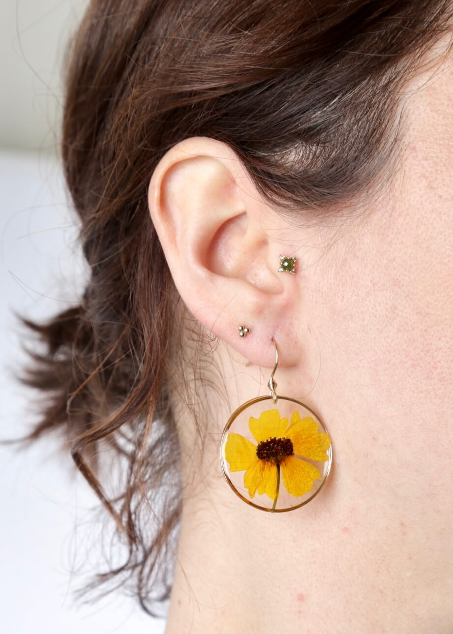 Pressed Flower Earrings