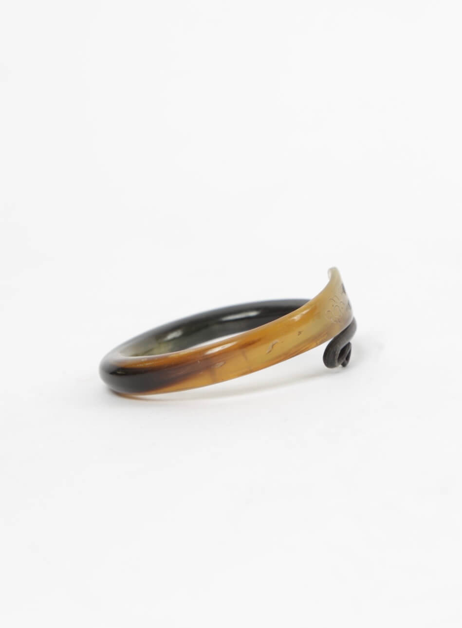 1920's French Carved Horn Snake Bracelet